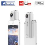 Insta360 Nano 360 Degree Camera VR 3D Panoramic Point and Shoot Digital Video Cameras 3K HD Dual Wide Angle Fisheye Lens for iPhone 7, 7 Plus and all iPhone 6 series, 360 Live on Facebook- Pearl White