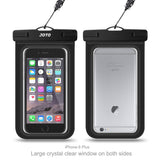 Universal Waterproof Case, JOTO CellPhone Dry Bag Pouch for Apple iPhone 6S, 6, 6S Plus, SE, 5S, Samsung Galaxy S7, S6 Note 7 5, HTC LG Sony Nokia Motorola up to 6.0" diagonal -Black