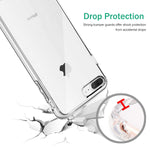 TENOC Case Compatible for Apple iPhone 7 Plus and iPhone 8 Plus 5.5 Inch, Crystal Clear Soft TPU Cover Full Protective Bumper