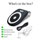 Bluetooth Car Speaker Auto On Off, Aigital Wireless in-Car Speakerphone Support Siri, Google Assistant for Hands-Free Talking, Music Playing&GPS Compatible with All Smartphones Connect Two Phones