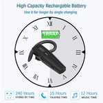 Bluetooth Headset【Upgraded Bluetooth V5.0】 Bluetooth Earpiece, Handfree Bluetooth Headset and Mute Key for Business/Office/Driving