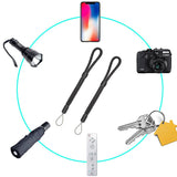 Adjustable Wrist Straps Hand Lanyard for iPhone Samsung Camera GoPro USB Flash Drives Keys PSP and Other Portable Items Black Set of 2