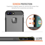 Trianium iPhone 8 Plus Case [Duranium Series] with Holster Case Heavy Duty Cover and Built-in Screen Protector for Apple iPhone8 Plus Phone (2017) Belt Clip Kickstand [Full Body Protection]- Gunmetal