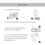 FM Transmitter, Doosl Universal Wireless in-Car Radio Adapter FM Modulator Music Player & Hands-Free Calls for iPhone, Android
