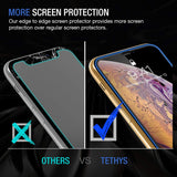 TETHYS Glass Screen Protector Designed for iPhone XS Max (6.5") [Edge to Edge Coverage] Full Protection Durable Tempered Glass for Apple iPhone XS Max Guidance Frame Included (Pack of 3)