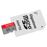 Gigastone 64GB MicroSD Card UHS-I U1 Class 10 SDXC Memory Card with SD Adapter High Speed Full HD Video Nintendo Dashcam GoPro Camera Samsung Canon Nikon DJI Drone