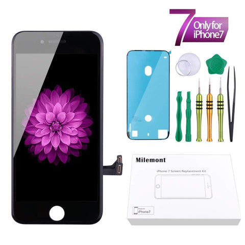 Screen Replacement Compatible iPhone 7 Black 4.7inch Digitizer Repair LCD Replacement Kit Screen Assembly