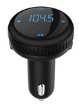 Wireless in-Car Bluetooth FM Transmitter & Car Charger,Radio Adapter Hands-Free Car Kit, Car MP3 Player with Dual USB Port Supports SD Card (BT69Black)