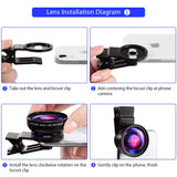 Hpory Phone Lens Kit Wide Angle and Macro Lens 2 in 1 Phone Lens for iPhone X 8 7 Plus Samsung iPhone Camera Lens