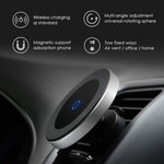 Funxim Magnetic Wireless Car Charger W5, Air Vent and Dashboard Mount Holder Cradle Qi Standard Compatible with Any Qi Enabled Smartphone