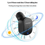 Mini Bluetooth Headphone, Wireless Invisible Headphone [10 Hours Music Time ],Single Mini Bluetooth Earbud Compatible for iOS Samsung Android Smart Phones