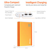 Jackery External Battery Charger Giant+ 12000mAh Dual USB Portable Battery Charger/External Battery Pack/Phone Backup Power Bank with Emergency Flashlight for iPhone, Samsung and Others - Orange