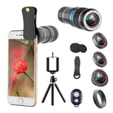 iPhone Camera Lens, 12x Telephoto Lens + 0.65x Wide Angle & Macro Lenses + 180° Fisheye Lens + Star Filter Lens, Clip-On Lenses for iPhone 8 7 6s 6 Plus, Samsung Smartphones & Tablet