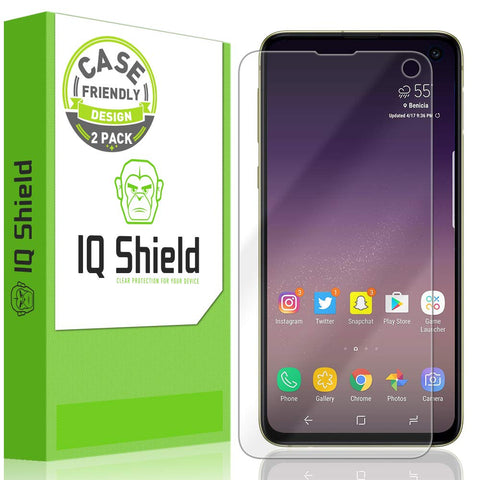 [2-Pack] IQ Shield LiQuidSkin [Case Friendly] Screen Protector for Galaxy S10e 5.8" HD Clear Anti-Bubble Film