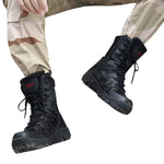 HOSOME Men Military Boots Comfortable Non-Slip Wear-Resistant Combat Hiking Outdoor Shoes Lace-up Desert Boots