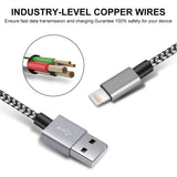 Short iPhone Cable iPhone Charging Cable 4Pack 1FT Braided iPhone Charger Cable Fast Charge and Data Sync Cord for Phone X 8 7 6S 6 Plus Pad 2 3 4 Mini, Pad Pro Air, Pod Nano Touch(Black)