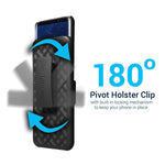 Aduro Samsung Galaxy S8 Holster Shell Case - Combo Series, Super Slim Shell Case with Built-in Kickstand and Swivel Belt Clip Holster for Samsung Galaxy S8 (NOT Plus)