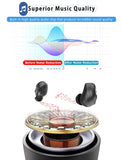 [Updated Version] Wireless Earbuds Bluetooth Headphones IKANZI iPX7 Waterproof 72H Cycle Play Time, 2200mAh Bluetooth 5.0 Auto Pairing Wireless Earphones Bluetooth Headset with Charging (Bright Black)
