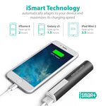 Portable Chargers RAVPower Luster Mini 3350mAh External Battery Pack Battery Bank External Phone Charger Power Pack Most Compact Power Bank with iSmart Technology for Smartphones and More (Black)