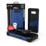 Samsung Galaxy S8 Case, Zizo [Bolt Series] w/ [Galaxy S8 Screen Protector] Kickstand [12 ft. Military Grade Drop Tested] Holster Belt Clip - Galaxy S8 Blue/Black