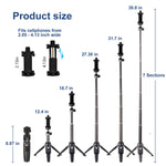 Eocean 40-inch Selfie Stick Tripod, Extendable Selfie Stick Tripod Stand with Wireless Remote, Compatible with iPhone Xs/Xr/Xs Max/X/8/8 Plus/Samsung Galaxy Note 9/S9/Huawei/Honor/Google and More