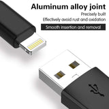 TNSO MFi Certified Lightning Cable 3FT 3FT 6FT 6FT 10FT Extra Long Nylon Braided USB Fast Charging& Syncing Cord Compatible iPhone Charger Xs MAX XR X 8 (Black and White) (Black and Whtie)
