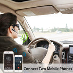 Avantree Handsfree Wireless Headset & Car Bluetooth Receiver 2-in-1, Hands Free Earpiece with Extended Mic for Clear Calling, aptX Wireless Audio Music Adapter with 3.5mm Aux for Car Stereo - Ego