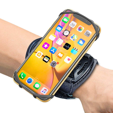 Sports Wristband, Comsoon 360° Rotatable Forearm Armband Phone Holder for iPhone Xs Max/XR/8 Plus/7, Galaxy Note9/S9 Plus/S9 & Other 4”-6.5” Smartphone, with Key Holder for Biking Running