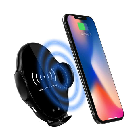 Wireless Car Charger Mount, Ecke 10W Qi Wireless Car Fast Charger Mount Air Vent & Dashboard Phone Gravity Holder Compatible iPhone X/Xs Max/XR/8/8+, Samsung S10/S10+/S9/S9+/S8/S8+