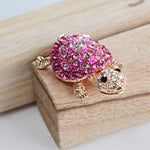 Mosichi Lovely Turtle Rhinestone Anti Dust Plug Earphone 3.5mm Ear Jack for iPhone Samsung Galaxy (Rose-Red)