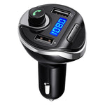 KeeKit Bluetooth FM Transmitter, Wireless in-Car FM Transmitter Radio Adapter Car Kit, Universal Car Charger with Dual USB Charging Ports, Hands-Free Calling for Smartphones