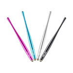 ELZO Capacitive Stylus Pens Premium Metal Slim Combo 4 Pcs with 6 Replacement Nanofiber Tips for Touch Screen Tablets Asus/Surface/Samsung/iPhone/iPad/LG and More (Black, Silver, Light Blue&Rose Red)