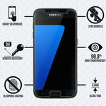 [3-Pack] Galaxy S7 Clear Tempered Glass Screen Protector [Anti-Bubble][9H Hardness] Screen Protector Screen Protector Compatible with Samsung Galaxy S7