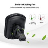 PITAKA Magnetic Wireless Charging Air Vent Car Mount[ Car Vent Magmount Qi]-Premium Luxury 360 Degree Rotation Long Life Claw Fast Charge Car Mount Cell Phone Holder for Qi Smartphones