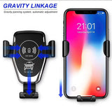Wireless Car Charger Mount, 10W Fast Qi Car Charger Holder for iPhone X 8 Samsung Galaxy S9 S8 S7 LG Premium Charge Stand Cars Kit with QC3.0 Quick Gravity Dock and Cell Phone Air Vent Set - Upgraded