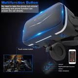 [ 2019 New Version ] Upgraded & Lightweight Virtual Reality Headset with Stereo Headphone,Eye Protected HD Vr Headset with Remote Controller for 3D Movies and Games