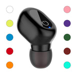 Single Waterproof Bluetooth Earbud - Smallest Wireless Earbud Earpiece Headset Headphone Earphone Car Headset with HD Microphone for iPhone Android and More(One Pcs)-Black