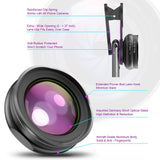Anazalea for iPhone and Android Lens, Wide Angle & Macro Lens (Screwed Together), Cell Phone Camera Lens Kit for iPhone X XR XS Max 8 7 6S Plus Samsung S9 S8 and Android Phone with Travel Case