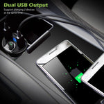 KeeKit Bluetooth FM Transmitter, Wireless in-Car FM Transmitter Radio Adapter Car Kit, Universal Car Charger with Dual USB Charging Ports, Hands-Free Calling for Smartphones