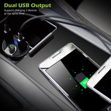 KeeKit Bluetooth FM Transmitter, Wireless in-Car FM Transmitter Radio Adapter Car Kit, Universal Car Charger with Dual USB Charging Ports, Hands-Free Calling for Smartphones