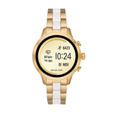 Michael Kors Access Womens Runway Touchscreen Smartwatch Stainless Steel Bracelet watch, Two tone Gold tone and white, MKT5057