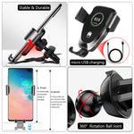 Car Cup Phone Holder&Gravity Air Vent Wireless Car Mount,[10W Qi Fast Charge] Universal Car Charger Compatible for Samsung Galaxy S10e/S10/S9/Note9,iPhone X/XR/XS Max,Huawei P30 Pro,QI-Enabled Phone
