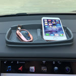 No Slip Car Dashboard Grip Pad,Anti Skid Rubber Automobile Visor Organizer Holder Tray Storage Stand for Sunglasses,Key Chain,Coins,Pens,Cell Phone,GPS Navigator(Gray)