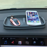 No Slip Car Dashboard Grip Pad,Anti Skid Rubber Automobile Visor Organizer Holder Tray Storage Stand for Sunglasses,Key Chain,Coins,Pens,Cell Phone,GPS Navigator(Gray)