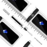 YOSH Waterproof Phone Pouch Universal Waterproof Phone Case Cell Phone Dry Bag Pouch Compatible with iPhone Xs Max XR Xs X 8 7 6 6s Plus Galaxy S9 S8 S7 Edge Pixel 3 2 XL up to 6.5" (Clear 2-Pack)