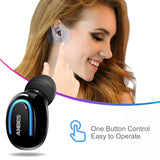Bluetooth Earbuds, Anbes Mini Wireless Earbuds, V4.2 Invisible Bluetooth Headphone with Magnetic Inductive Charging 4 Hours Playtime, Car Blueooth Headset with Mic for Cell Phones (One Piece)