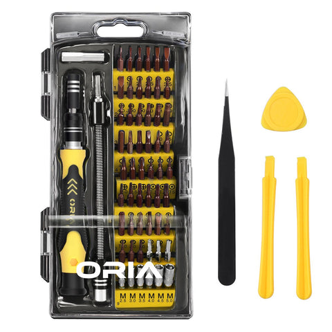 ORIA 64 in 1 Precision Screwdriver Set with 56 Bits, S2 Steel Magnetic Driver Kit, Professional Electronics Repair Tool Kit for Smartphone, Cell Phone, Computer, PS4, Tablet and Electronics Devices