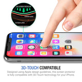 TETHYS Glass Screen Protector Designed for iPhone XS and iPhone X [Edge to Edge Coverage] Full Protection Durable Tempered Glass for Apple iPhone XS and X [Guidance Frame Included], Pack of 3