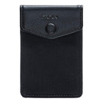 FRIFUN Cell Phone Wallet Ultra-Slim Self Adhesive Credit Card Holder Stick on Wallet Cell Phone Leather Wallet for Smartphones RFID Blocking Sleeve Covers Credit Cards and Cash (Black) …