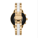 Michael Kors Access Womens Runway Touchscreen Smartwatch Stainless Steel Bracelet watch, Two tone Gold tone and white, MKT5057